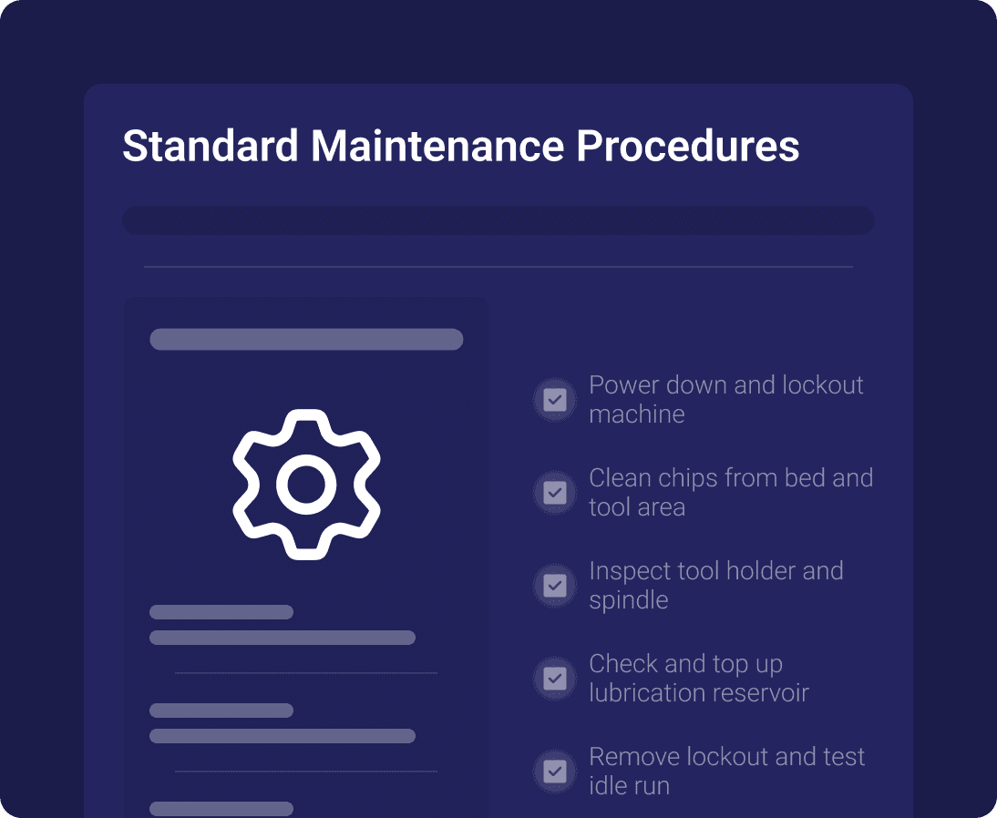 , Standard maintenance procedures (SMPs) - Visual demonstration